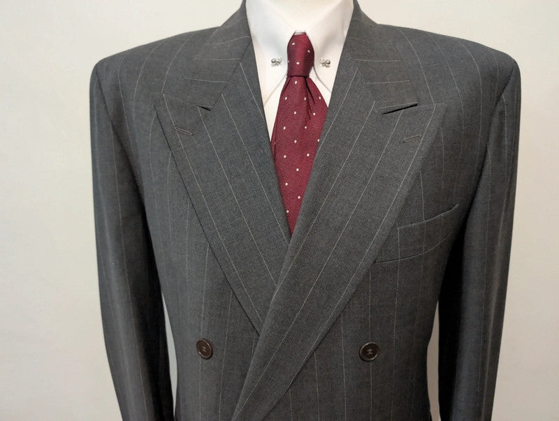 Terrifiant costume croisé chalkstripe en laine froide