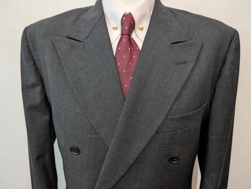 Fabuleux costume croisé gris en laine