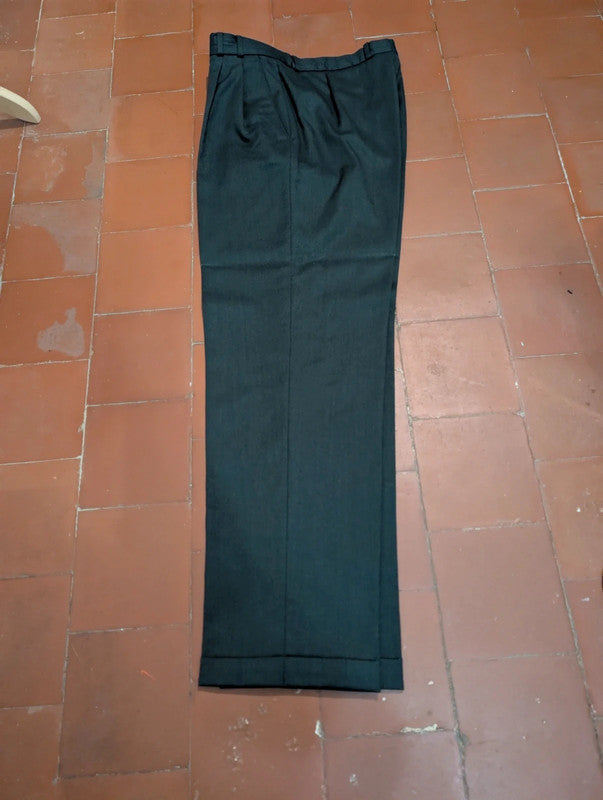 Légendaire costume croisé gris vert en flanelle