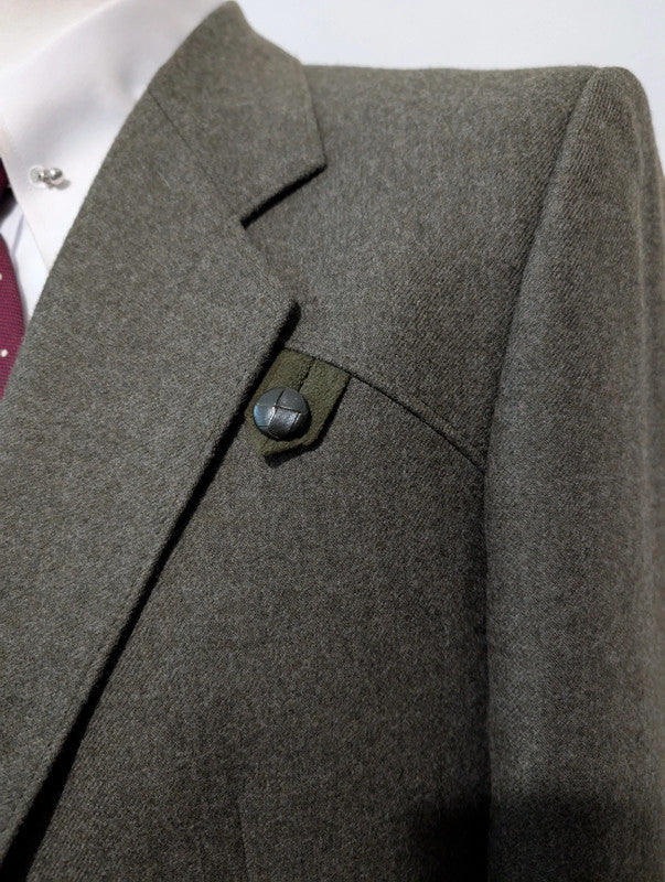 Impressionnante veste verte en flanelle lourde