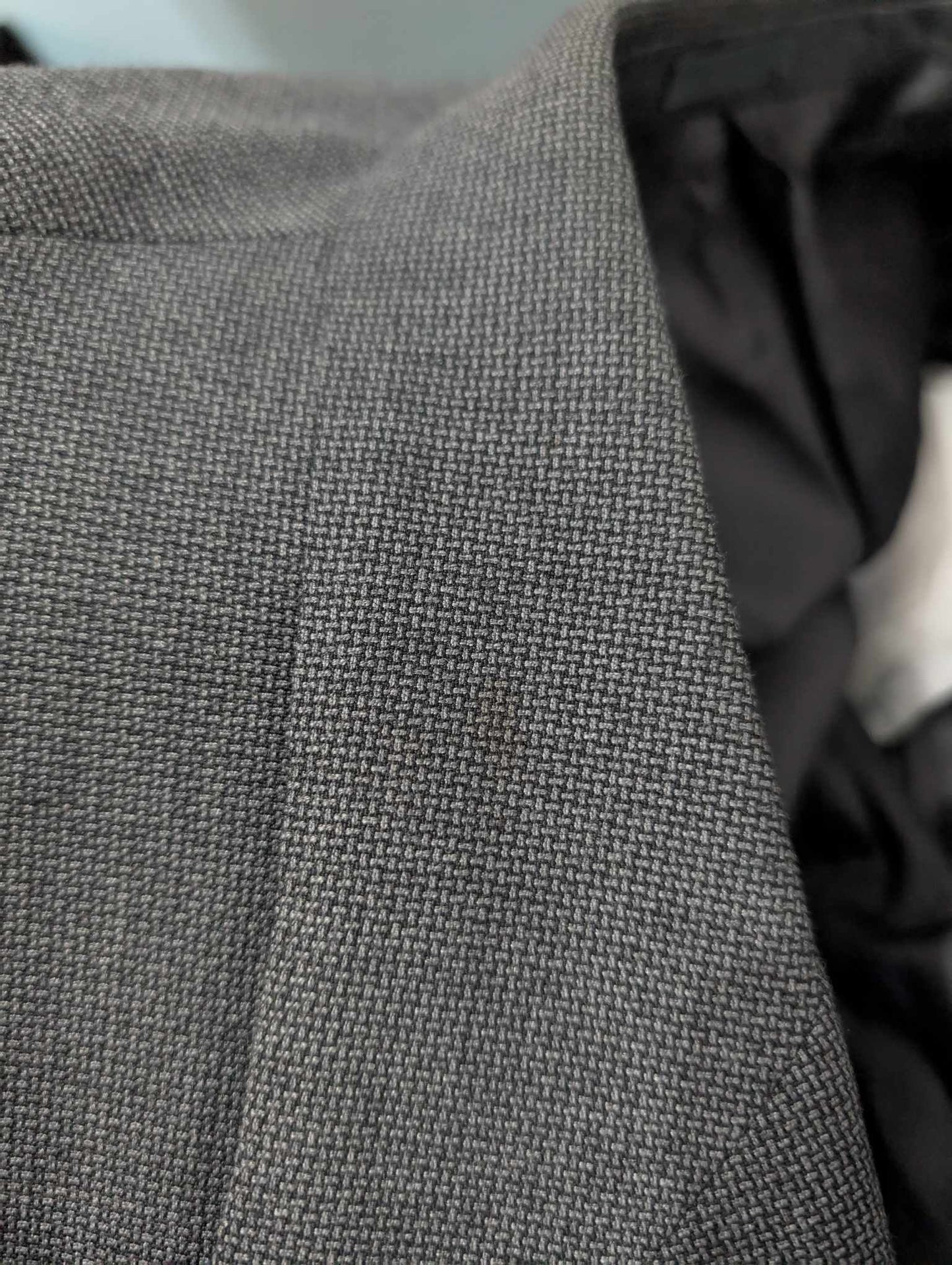 Classique costume croisé gris en laine