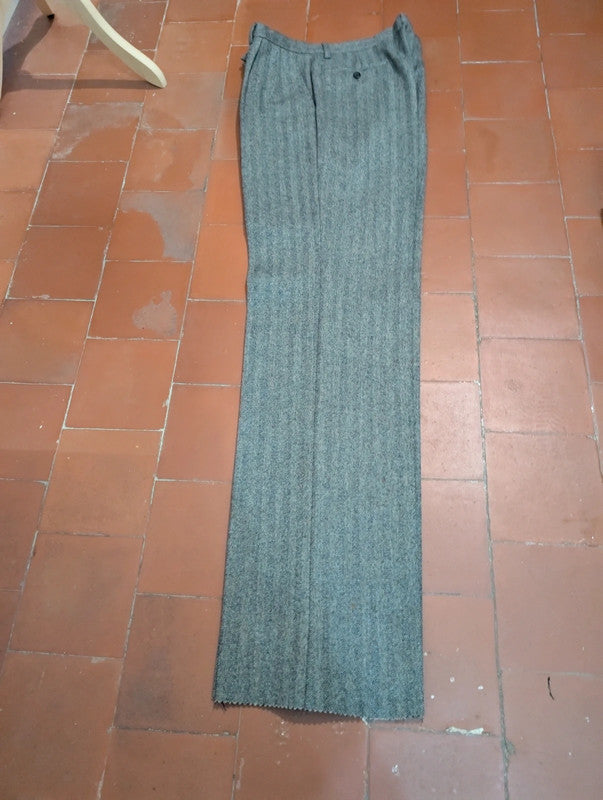 Exceptionnel costume croisé marron en donegale tweed