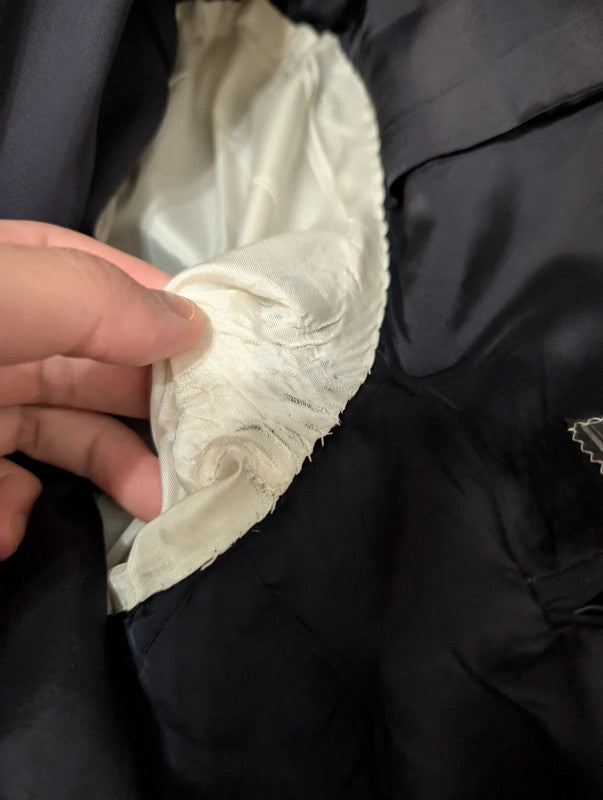 Tolle marineblaue schwere Flanelljacke