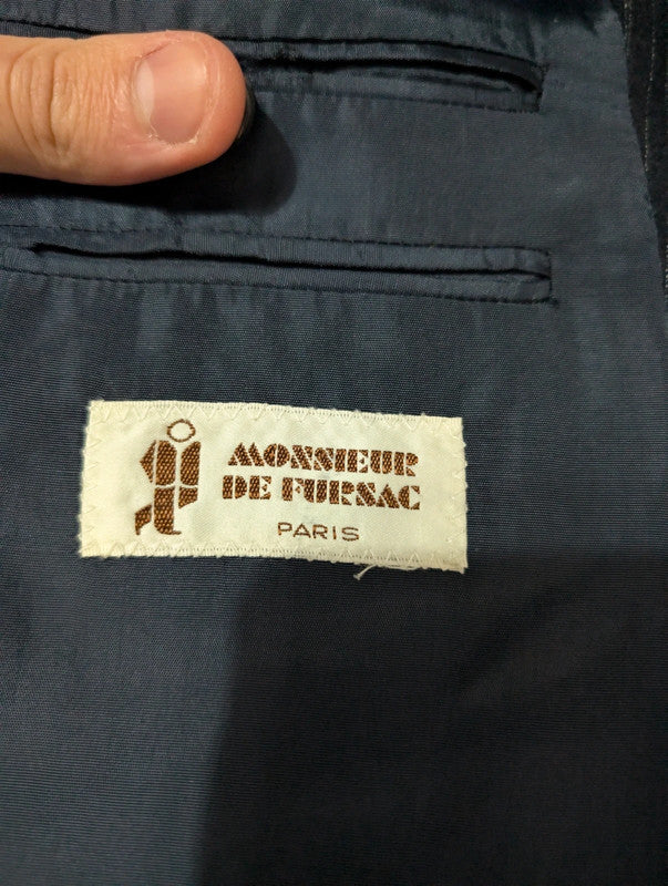 Mysterieux costume 3 piece pinstripe en flanelle