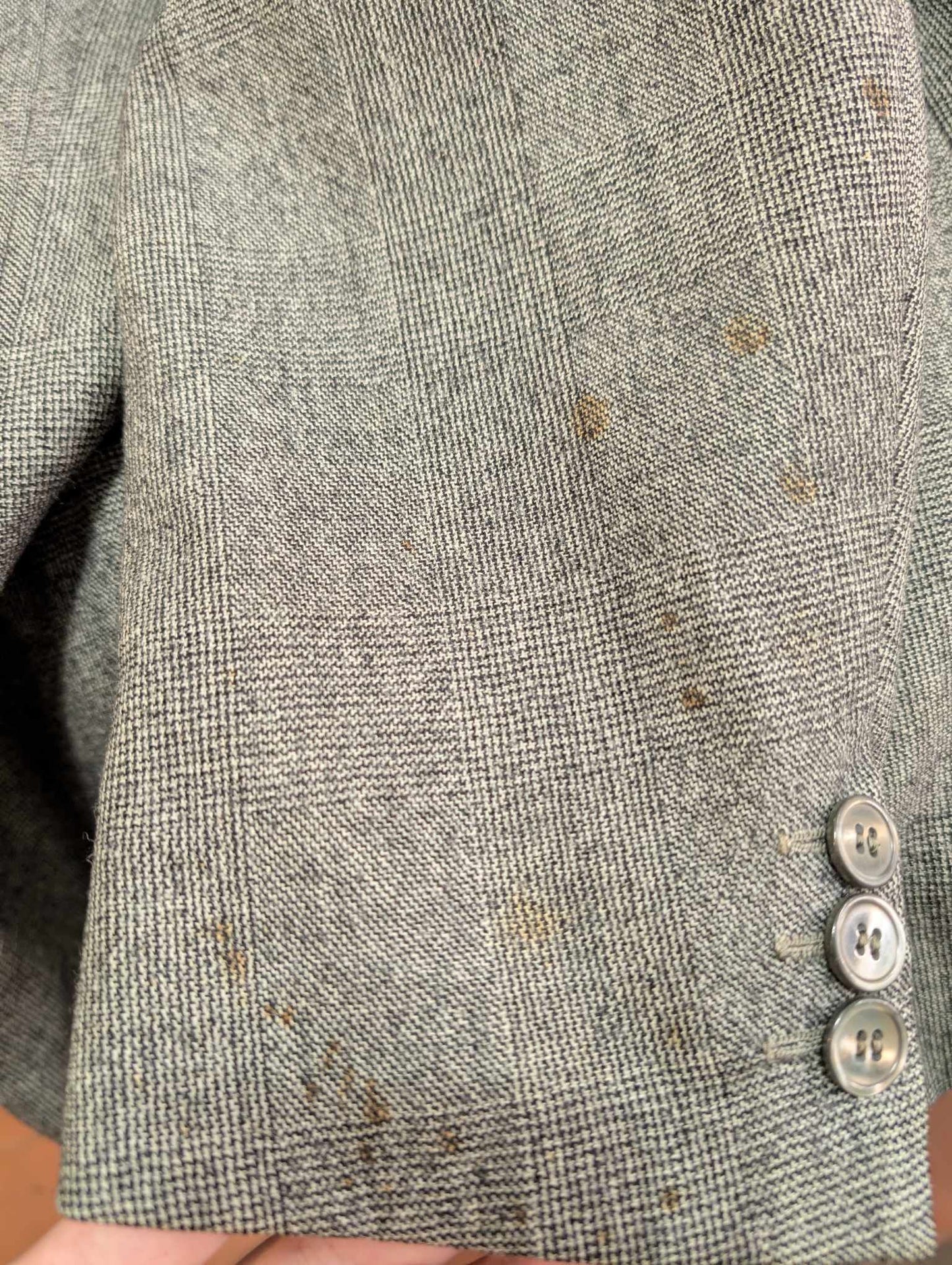 Ancien costume croisé bespoke en flanelle