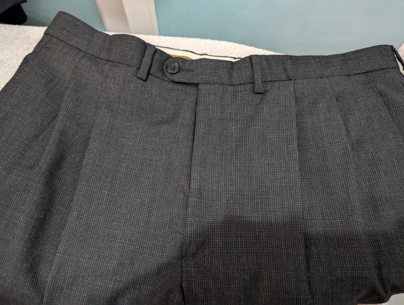 Fabuleux costume croisé gris en laine