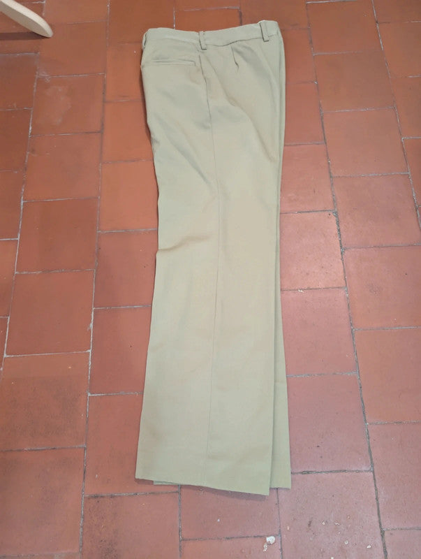 Bright mustard beige wool suit