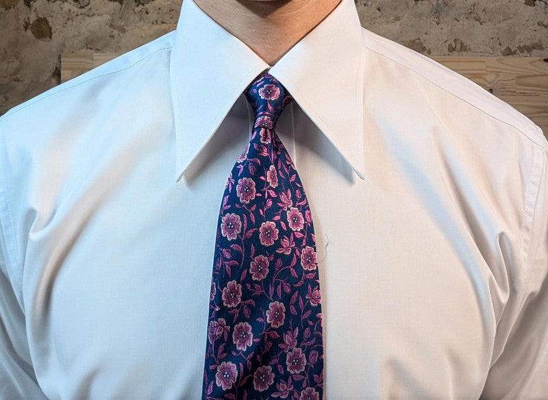 Cotton shirt with 10cm American collar