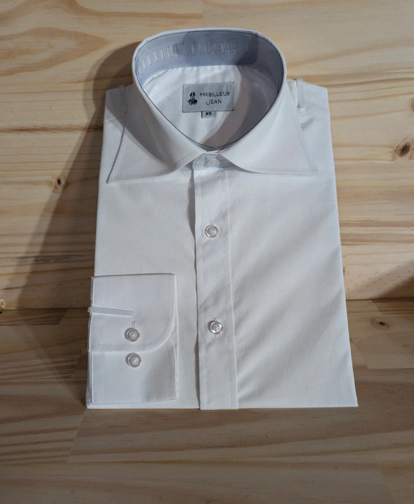 Cotton shirt with 10cm Italian collar