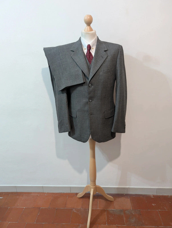 Classique costume 3 pieces gris en laine