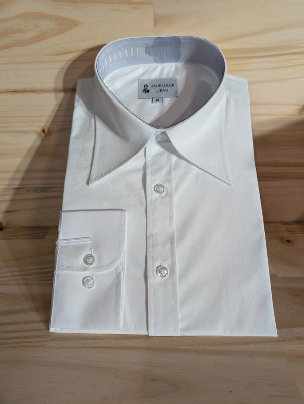 Cotton shirt with 10cm American collar