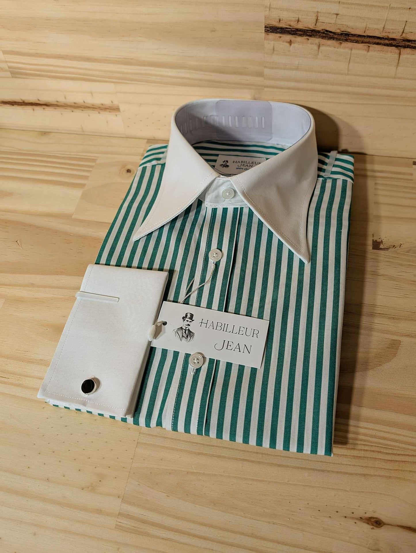 Chemise Winchester à rayures large Vertes