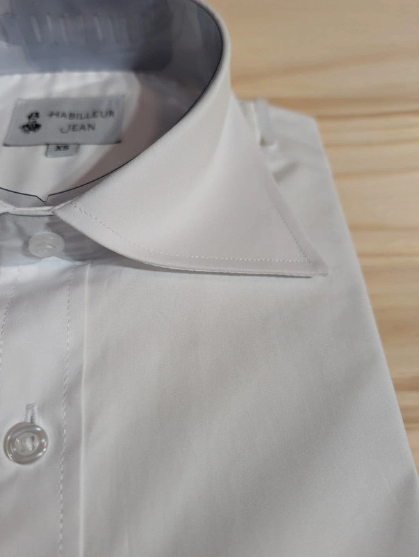 Cotton shirt with 10cm Italian collar
