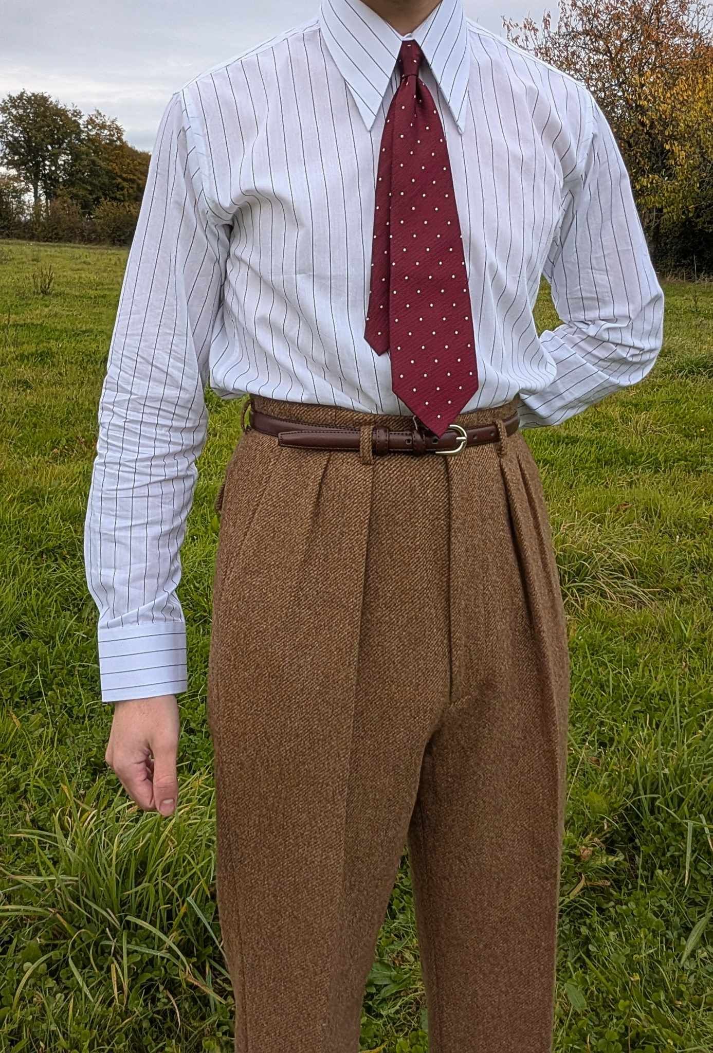 Pantalon hollywood en tweed