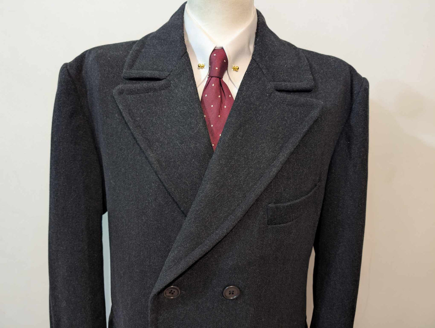 Robuste manteau polo coat en laine