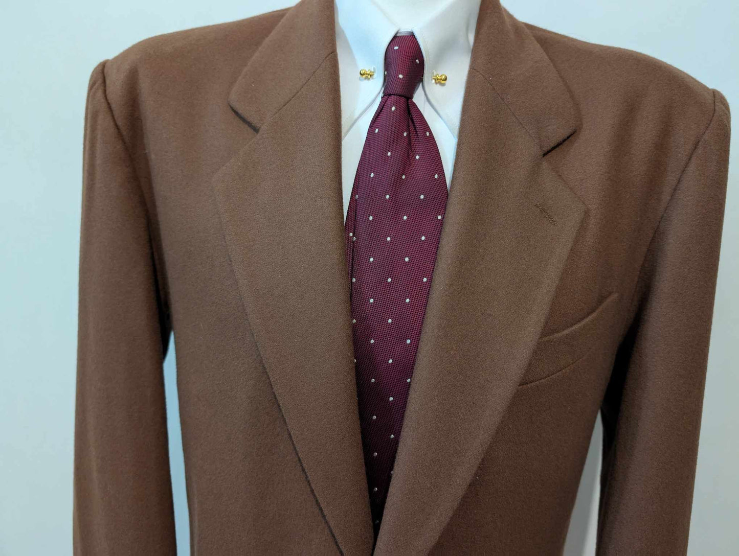 majestueuse veste marron en flanelle