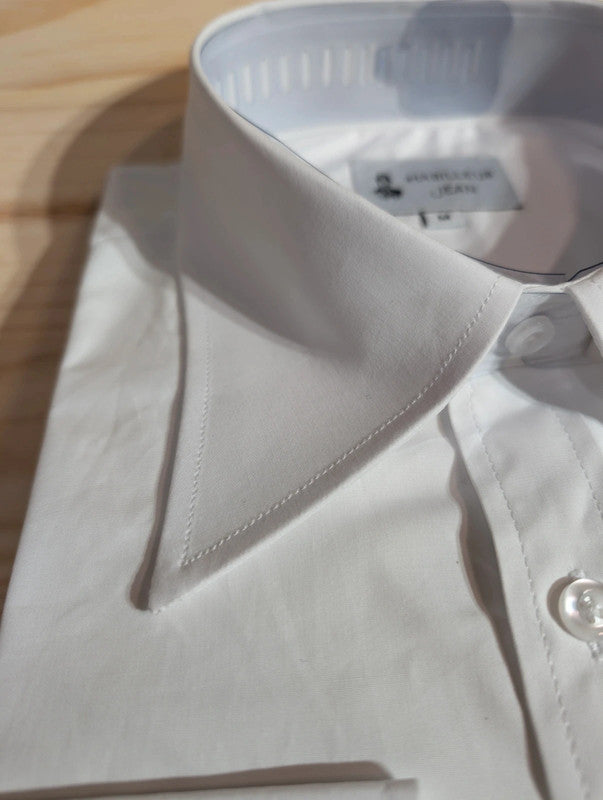 Cotton shirt with 10cm American collar