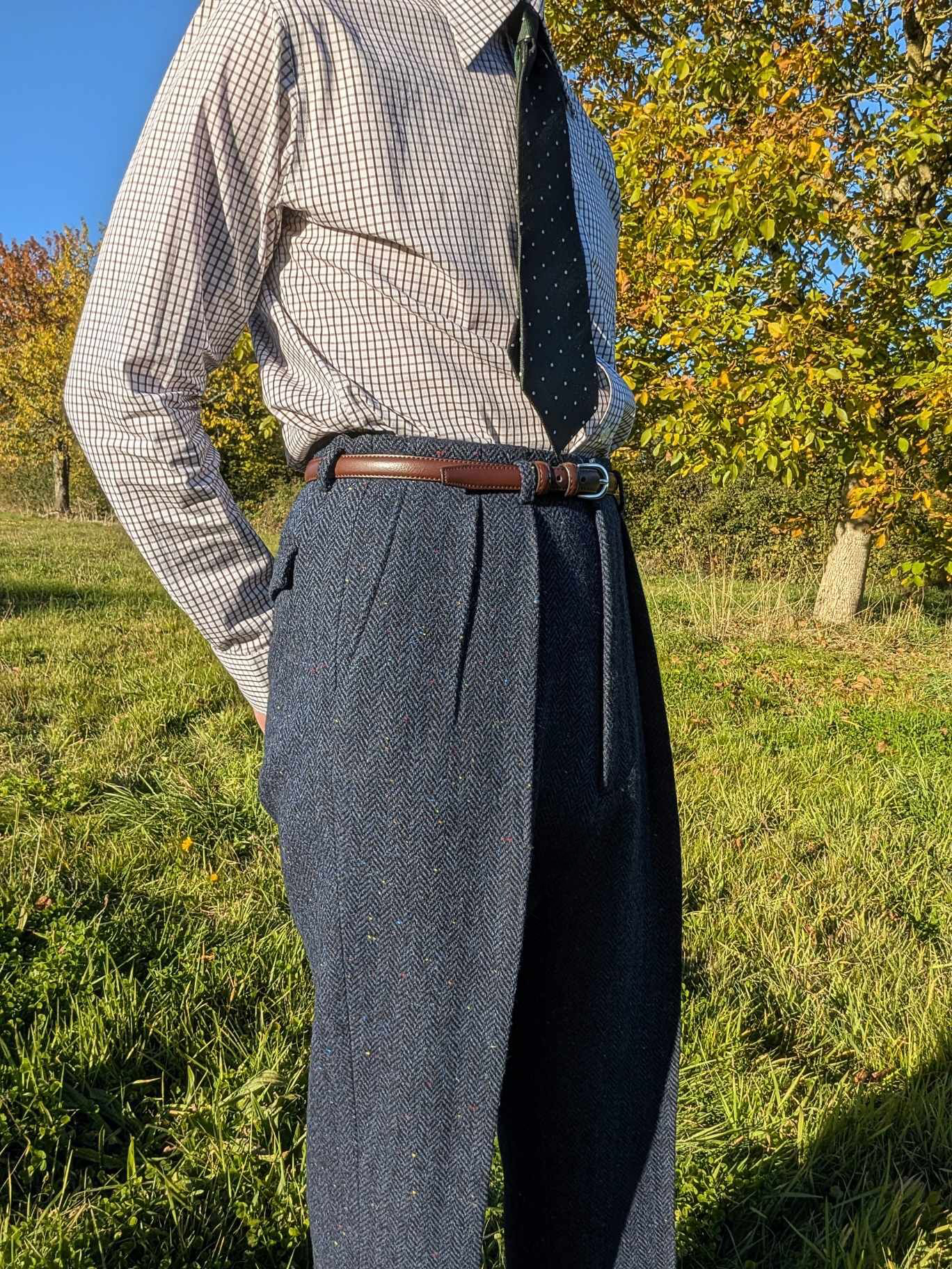 Pantalon hollywood en tweed