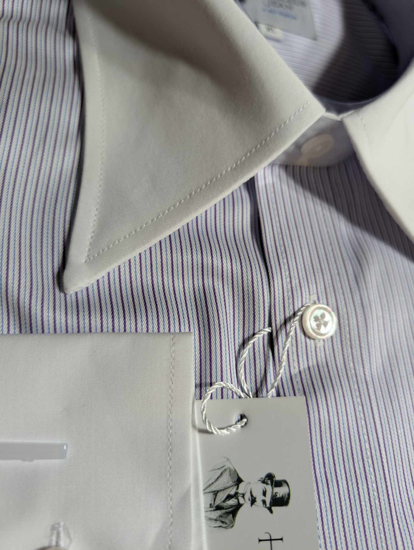 Double-twisted French collar shirt