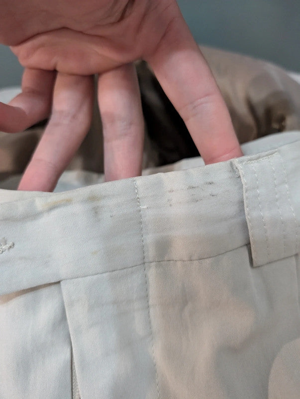 Angélique costume croisé gris blanc en soie