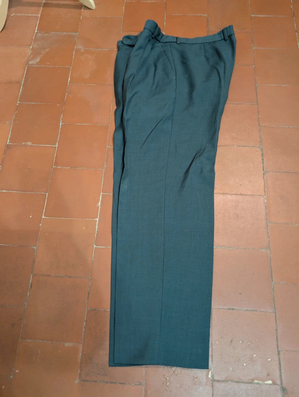 Élégant costume vert bleu en laine froide