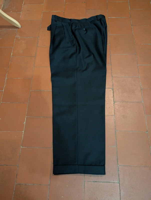 Classique costume 3 pièces bleu marine en laine