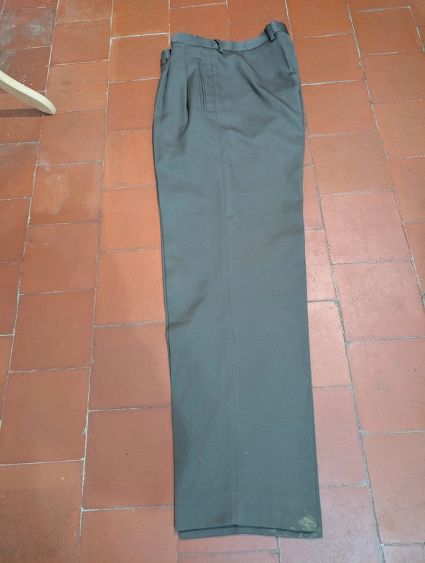 Classique costume croisé kaki gris en laine