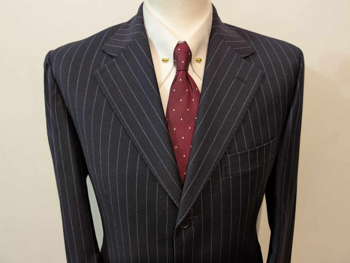 Formidable costume chalkstripe en laine