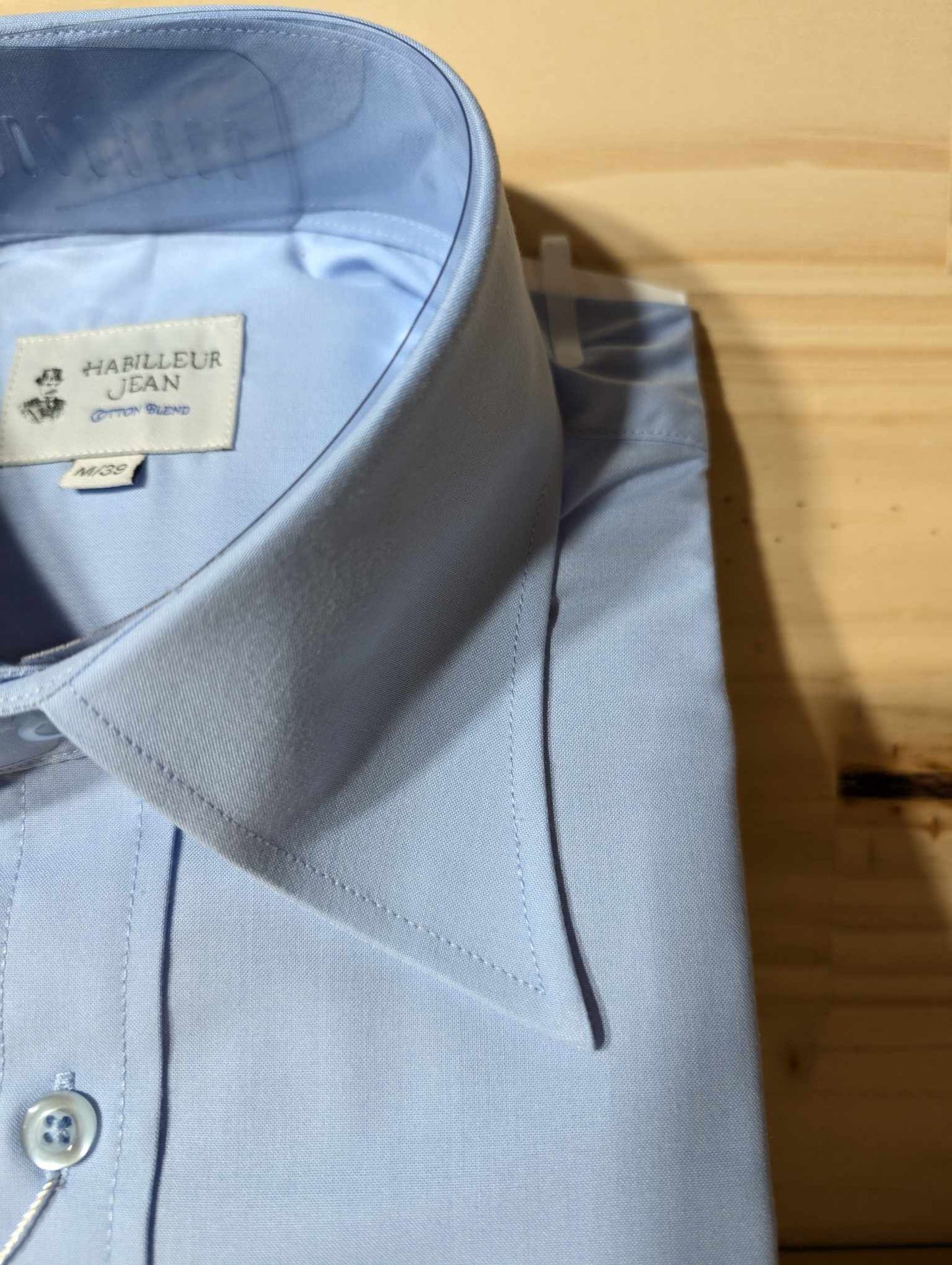 Cotton blend French collar shirt