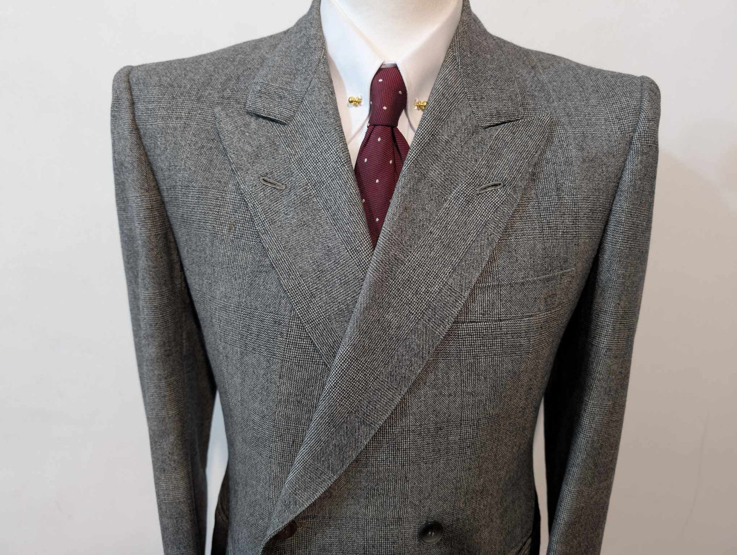 Ancien costume croisé bespoke en flanelle