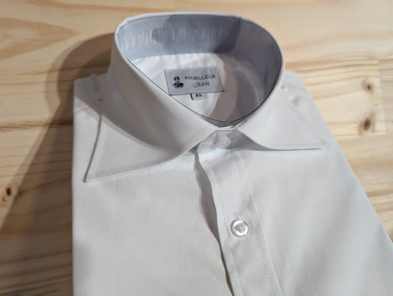 Cotton shirt with 10cm Italian collar