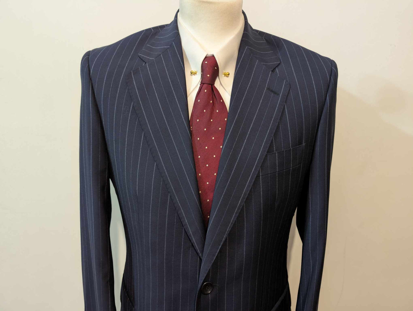 Suprême costume pinstripe en laine