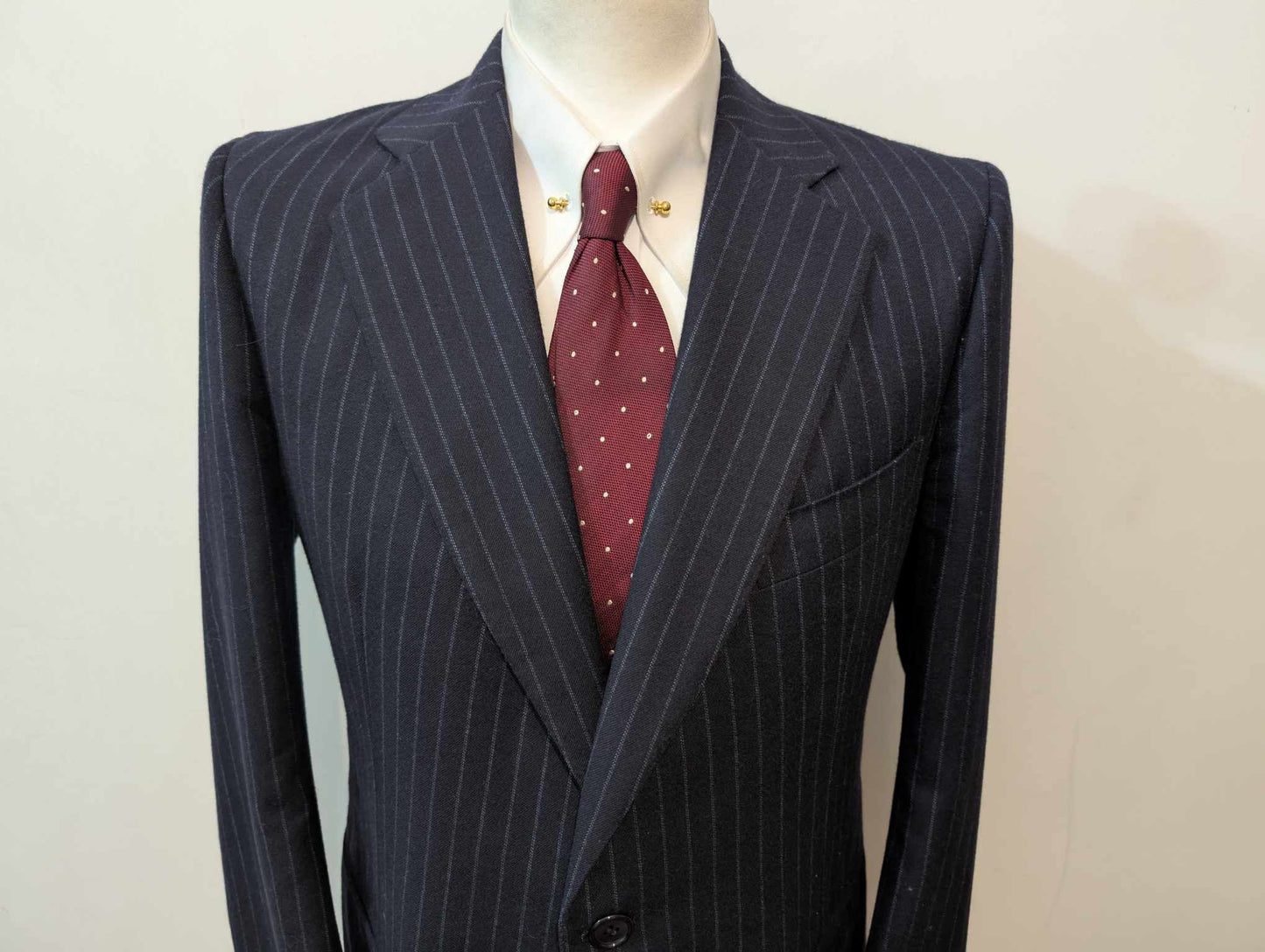 Fantastique costume pinstripe en flanelle lourde