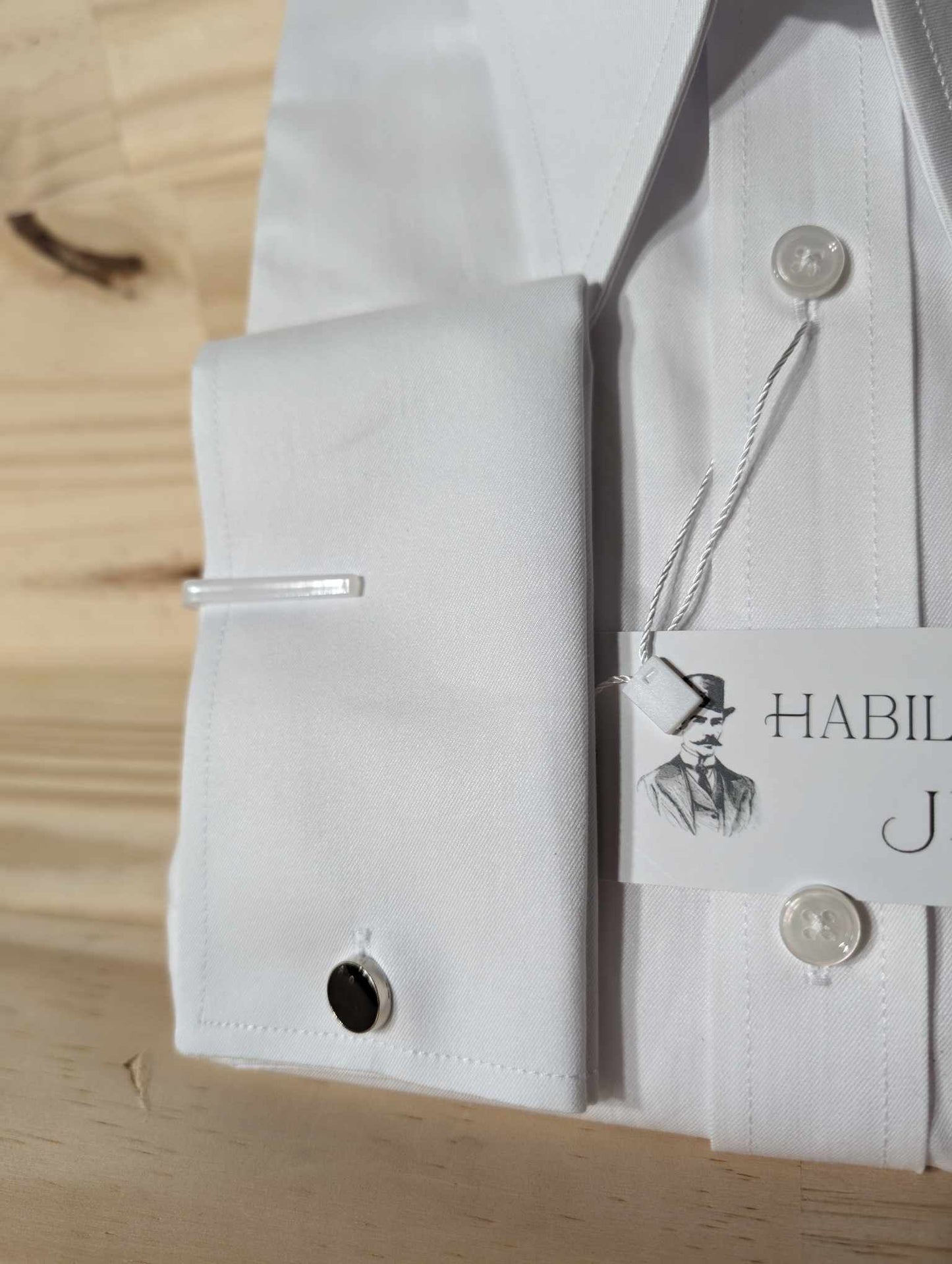 Double-twisted French collar shirt