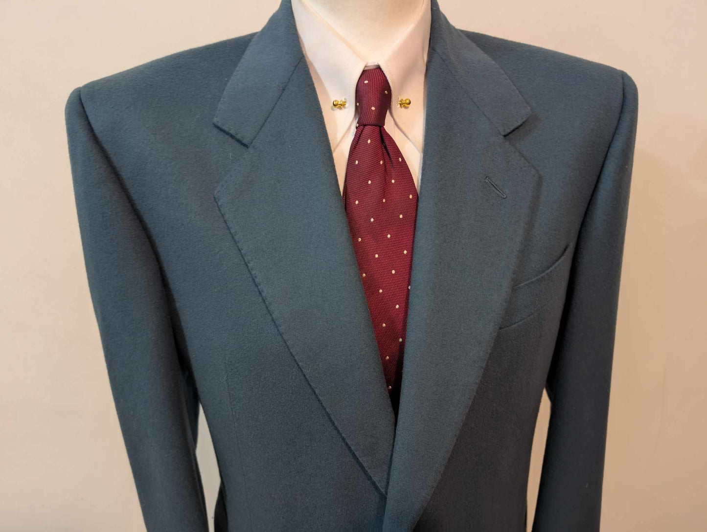 Mignonne veste verte bleu en flanelle de laine