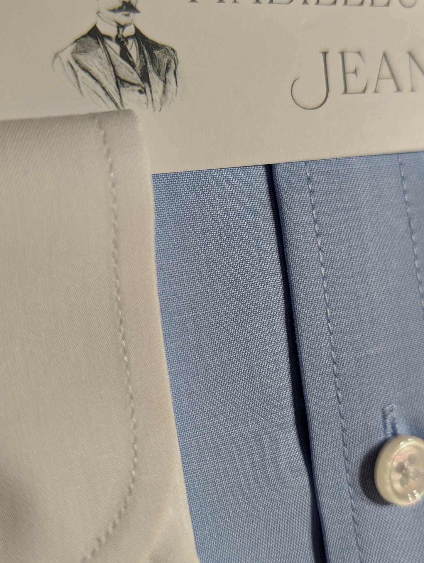 Cotton blend French collar shirt
