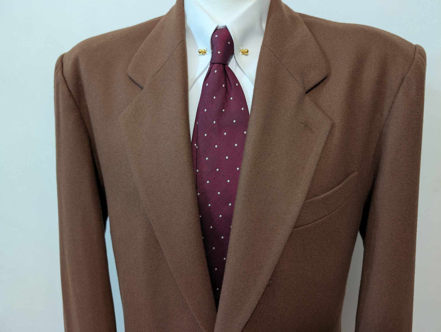 majestueuse veste marron en flanelle