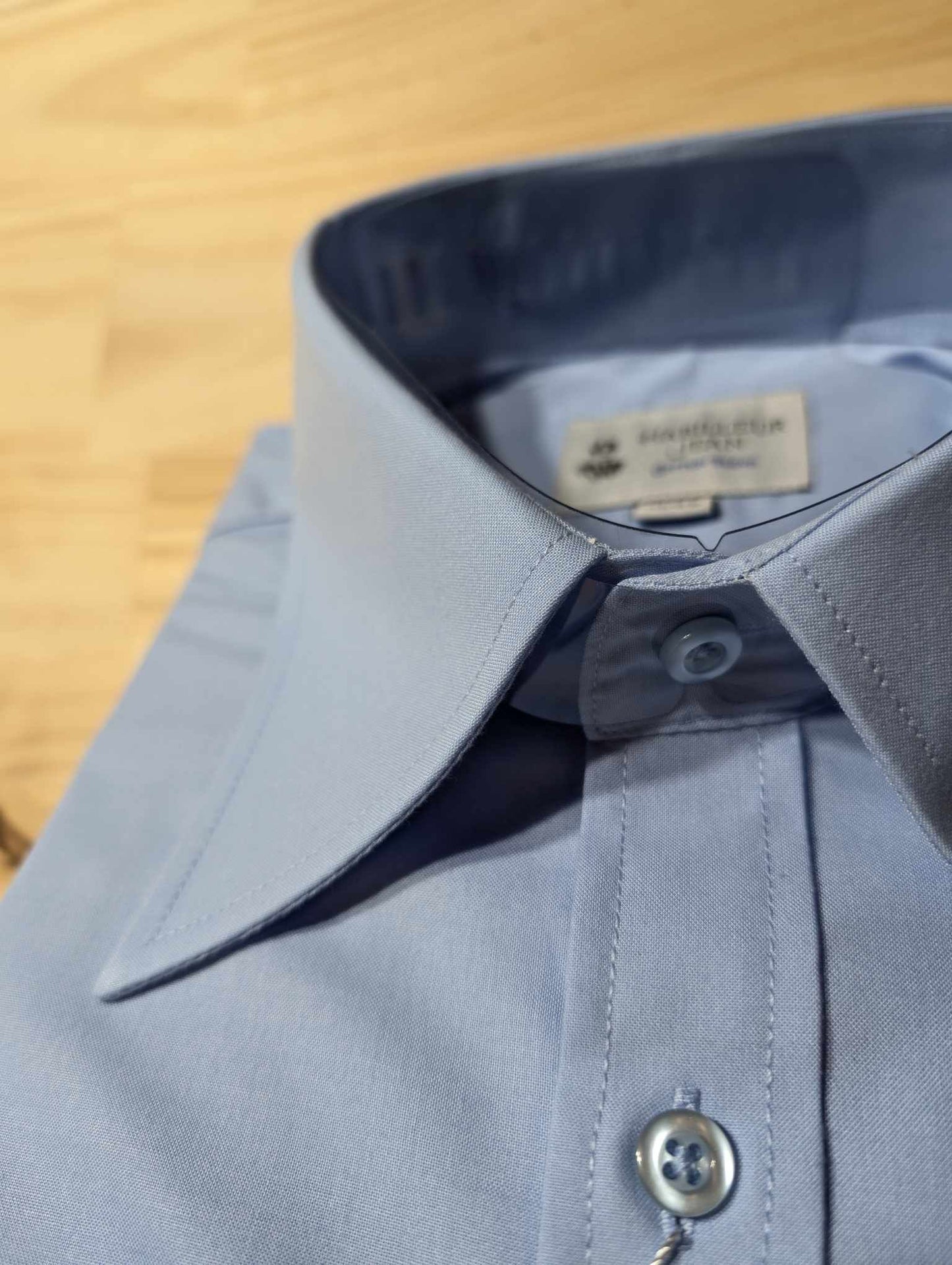 Cotton blend French collar shirt