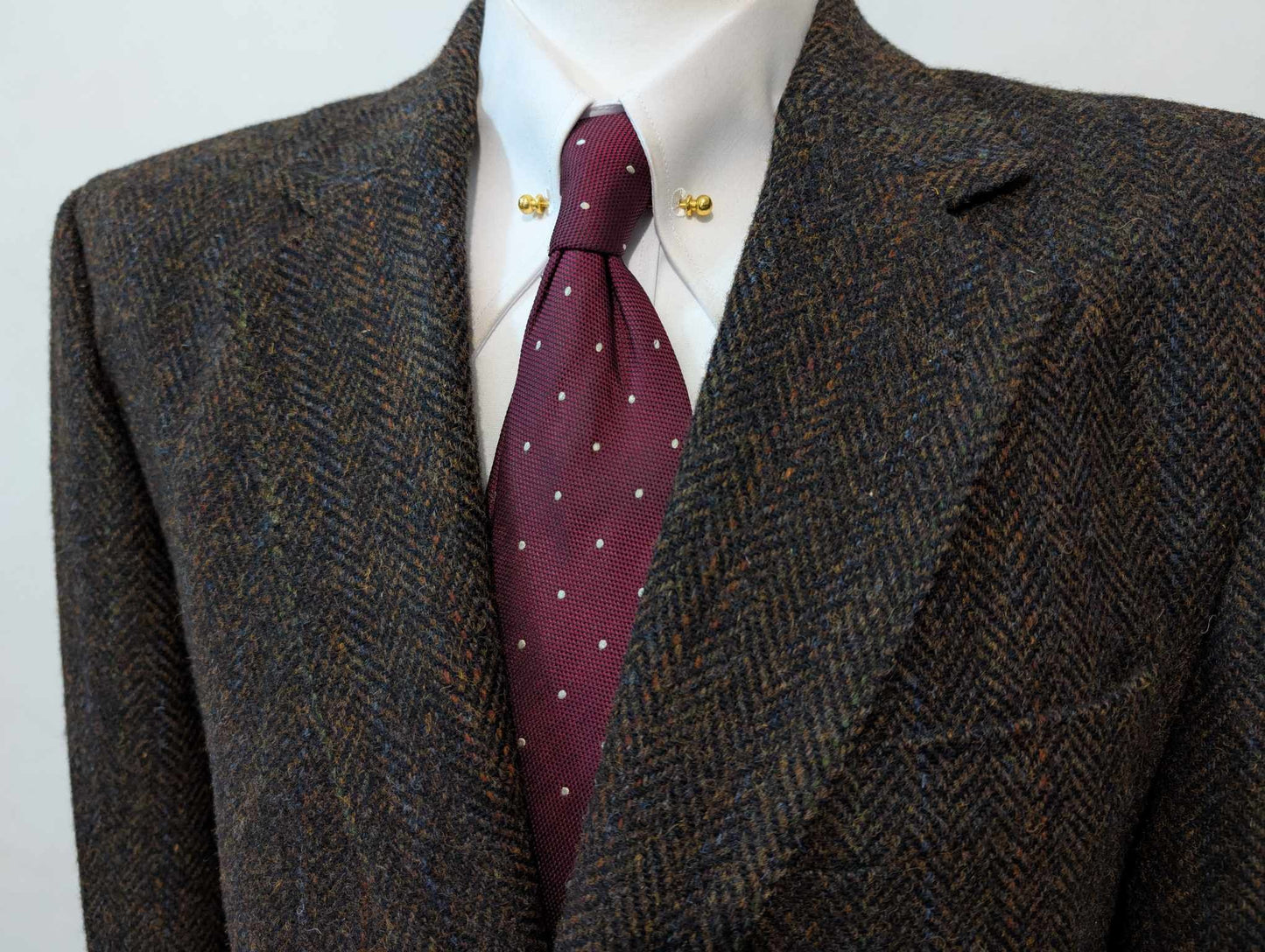 Légendaire veste marron Harris tweed