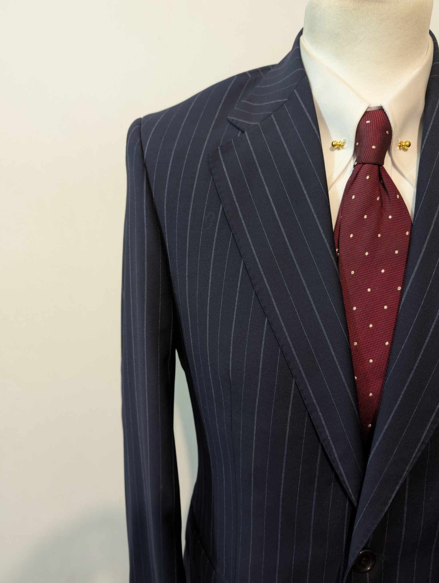 Suprême costume pinstripe en laine