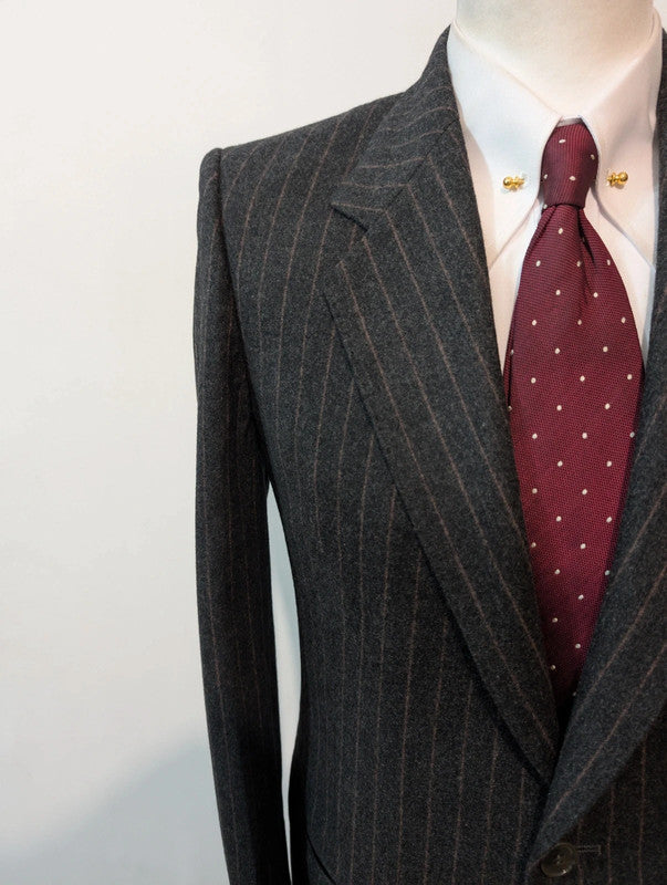 Effrayant costume chalkstripe en flanelle lourde