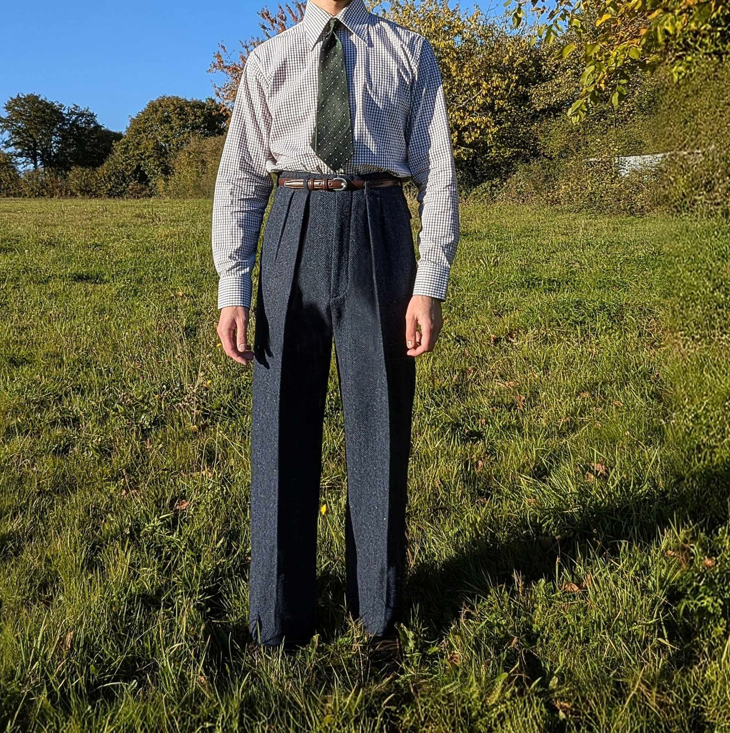 Pantalon hollywood en tweed