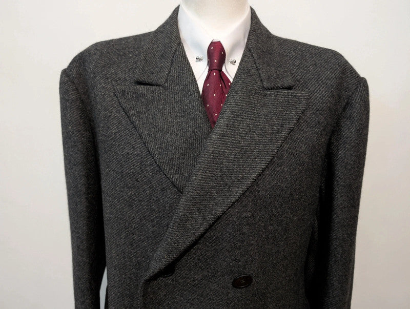 Géant manteau croisé en tweed