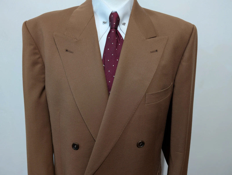 Géante veste croisé marron en laine