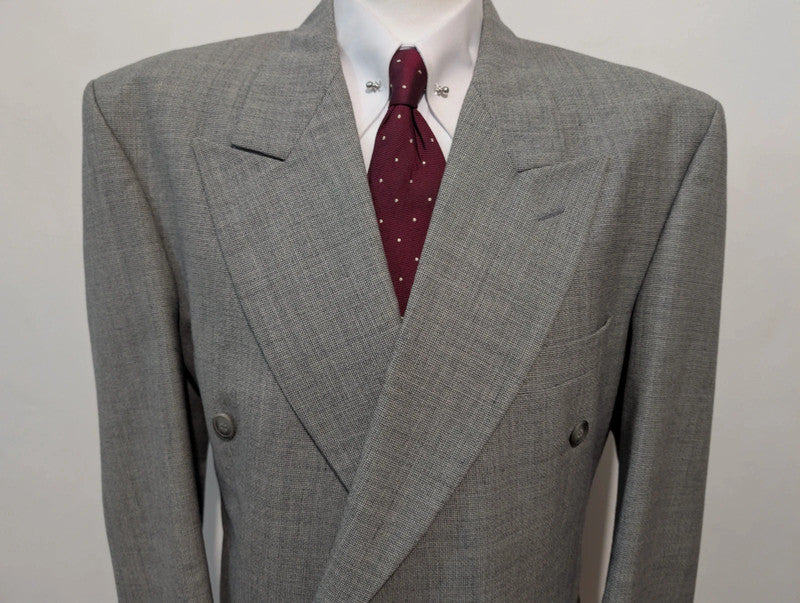 Géante veste croisé grise en laine