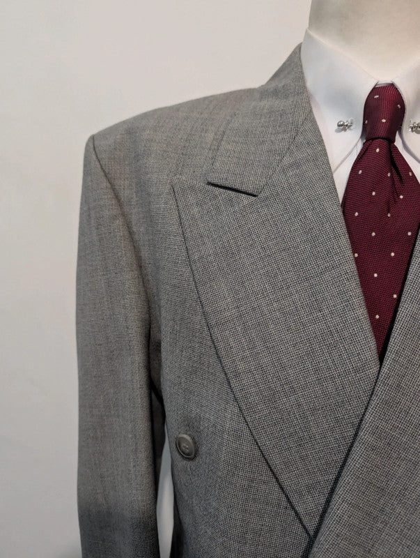 Géante veste croisé grise en laine