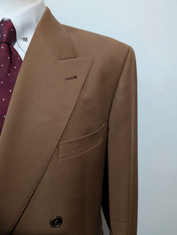 Géante veste croisé marron en laine