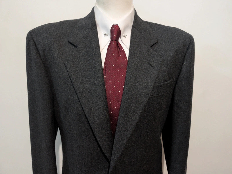 Sublime costume gris en flanelle de laine