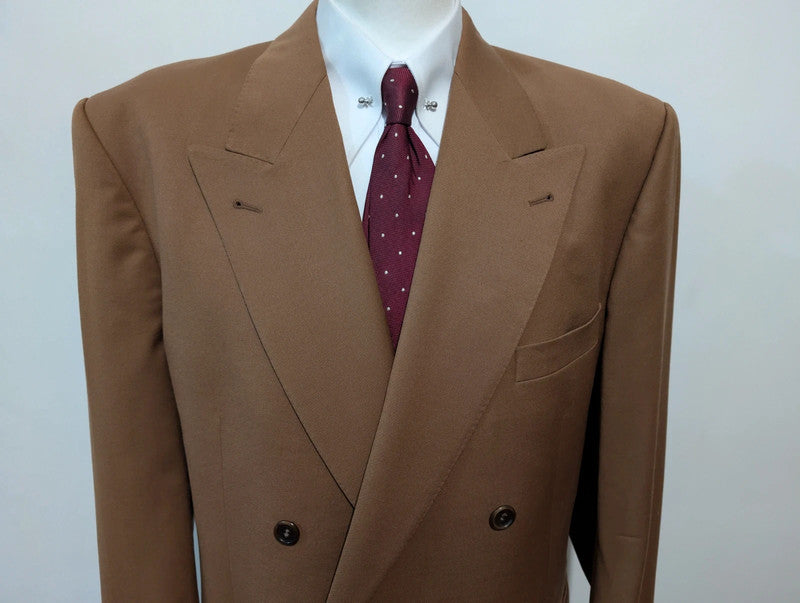 Géante veste croisé marron en laine