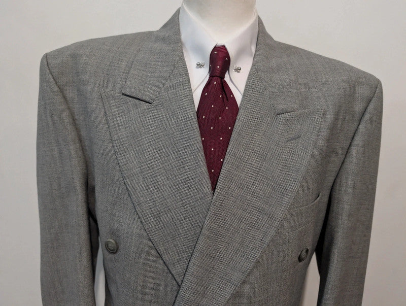 Géante veste croisé grise en laine